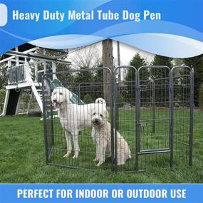 img 2 attached to 🏢 Iconic Pet Heavy Duty Metal Tube Playpen: Premium Exercise & Training Solution, 32" Height