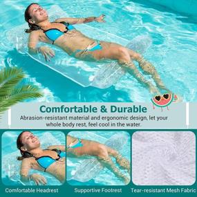 img 2 attached to HeySplash Inflatable Pool Floats For Adults - Versatile Pool Rafts For Saddle, Lounge Chair, Bed, Drifter - Ideal Pool Toys For Water Sports And Beach Fun