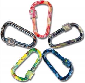 img 4 attached to DYZD Gear Aluminum Alloy D Shape Buckles D Ring Keychains Screw Locking Spring Clip Hook Keyring Clip Hook