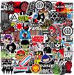 100pcs rock and roll music stickers pack - vinyl waterproof decals for electric guitar, bass, drum, laptop, skateboard, motorcycle - cool sticker set featuring top punk rock bands - chnlml brand logo