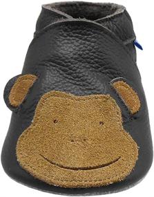 img 1 attached to 👞 YIHAKIDS Leather Moccasins Crawling Slippers: Ultimate Boys' Shoes for Comfort and Style!