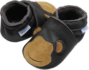 img 2 attached to 👞 YIHAKIDS Leather Moccasins Crawling Slippers: Ultimate Boys' Shoes for Comfort and Style!