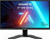 💻 gigabyte g27q-sa 2560x1440p monitor with freesync, hdr, and flicker-free technology logo