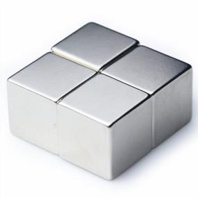 img 1 attached to Мощные неодимовые кубические магниты DIYMAG класса N52, 1 дюйм, упаковка из 2 шт.