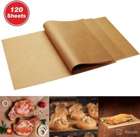 img 3 attached to 🍪 120-Pack Parchment Paper Sheets (16 x 12 inch) – Non-Curl, Non-Tear, Non-Burn Baking Paper – Pre-Cut Parchment Paper for Baking – Chemical-Free Unbleached Parchment Paper – Cookie Baking Sheets