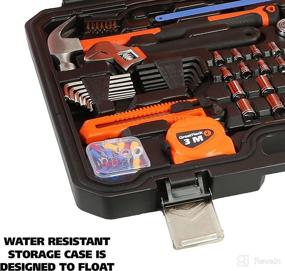 img 1 attached to 🛠️ Versatile Boat Tool Kit - Great Neck 191 Piece Marine Tool Set with Water Resistant Case - Chrome Plated, Orange (MS191)