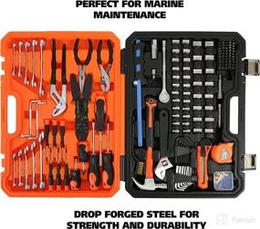 img 2 attached to 🛠️ Versatile Boat Tool Kit - Great Neck 191 Piece Marine Tool Set with Water Resistant Case - Chrome Plated, Orange (MS191)
