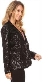 img 1 attached to Anna-Kaci Women'S Evening Sparkle Sequins Blazer Jacket: Long Sleeve, Open Front