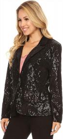 img 2 attached to Anna-Kaci Women'S Evening Sparkle Sequins Blazer Jacket: Long Sleeve, Open Front