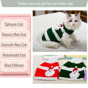 img 2 attached to Adorable Winter Sweater Shirts For Hairless Cat Breeds: Bonaweite Christmas Turtleneck Vest Clothes!