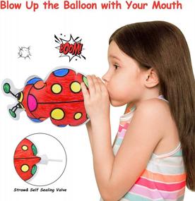 img 2 attached to Coloring Balloons For Kids - Set Of 5 With 8 Markers Included For Boys And Girls Ages 3 And Up