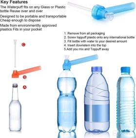 img 3 attached to 💧 Portable and Reusable Water Straw Kit with Screw-on Bottle Converter, Clean Brushes - 2-Pack (Blue and White)