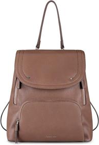 img 4 attached to Women's Leather Backpack with Zipper Closure - Shoulder Handbags & Wallets - Featuring Fashionable Backpacks