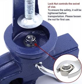 img 2 attached to Nuovoware 3-Inch Table Vise: Portable, Universal Clamp-On Tool For Woodworking And Metalworking Projects