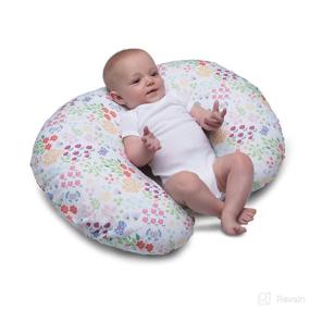 img 2 attached to Boppy Original Nursing Pillow and Positioner: Garden Party, Fashionable Cotton Blend Fabric for Optimal Comfort