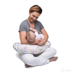 img 3 attached to Boppy Original Nursing Pillow and Positioner: Garden Party, Fashionable Cotton Blend Fabric for Optimal Comfort