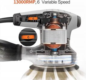 img 2 attached to KEKOY 6 Variable Speed 13000RPM Random Orbit Sander W/ Vacuum Hose & 18Pcs Sandpapers - High Performance Dust Collection System For Woodworking!