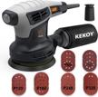 kekoy 6 variable speed 13000rpm random orbit sander w/ vacuum hose & 18pcs sandpapers - high performance dust collection system for woodworking! logo