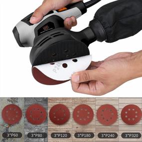 img 3 attached to KEKOY 6 Variable Speed 13000RPM Random Orbit Sander W/ Vacuum Hose & 18Pcs Sandpapers - High Performance Dust Collection System For Woodworking!
