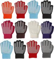 🧤 gilbin colorful girls' magic stretch gripper glove: ideal cold weather and accessory option логотип