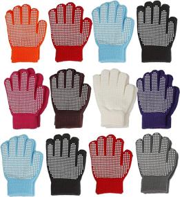 img 4 attached to 🧤 Gilbin Colorful Girls' Magic Stretch Gripper Glove: Ideal Cold Weather and Accessory Option