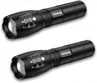 high lumen tactical flashlight with 5 modes, zooming and water resistance - ideal for camping, hiking, emergencies and outdoor activities by kepeak led логотип