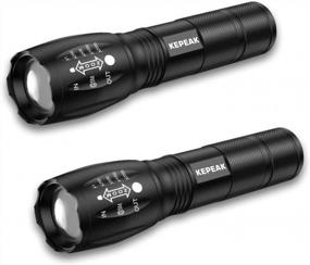 img 4 attached to High Lumen Tactical Flashlight With 5 Modes, Zooming And Water Resistance - Ideal For Camping, Hiking, Emergencies And Outdoor Activities By KEPEAK LED