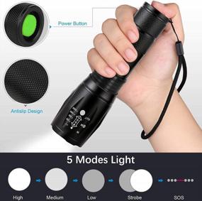img 2 attached to High Lumen Tactical Flashlight With 5 Modes, Zooming And Water Resistance - Ideal For Camping, Hiking, Emergencies And Outdoor Activities By KEPEAK LED
