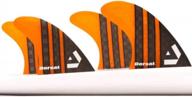orange honeycomb dorsal quad surfboard fins with fcs base and durable carbon hexcore (set of 4) logo