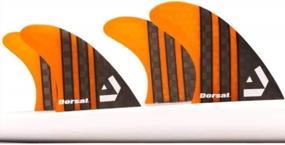 img 4 attached to Orange Honeycomb DORSAL Quad Surfboard Fins With FCS Base And Durable Carbon Hexcore (Set Of 4)