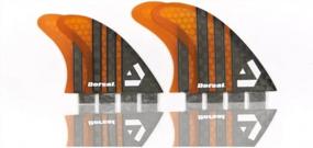 img 1 attached to Orange Honeycomb DORSAL Quad Surfboard Fins With FCS Base And Durable Carbon Hexcore (Set Of 4)
