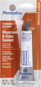 img 1 attached to 🔍 Pack of 12 Permatex 81730-12PK Flowable Silicone Windshield and Glass Sealer, 1.5 oz.