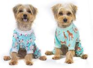 🐶 cutebone puppy clothes: small dogs onesie, cows & giraffe 2 pack - 2sy08l - trendy pet apparel логотип