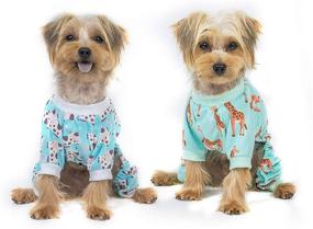 img 4 attached to 🐶 CuteBone Puppy Clothes: Small Dogs Onesie, Cows & Giraffe 2 Pack - 2SY08L - Trendy Pet Apparel