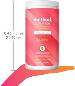 img 2 attached to 🍊 Method All-Purpose Cleaning Wipes with Pink Grapefruit Scent - 70 Count
