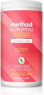 🍊 method all-purpose cleaning wipes with pink grapefruit scent - 70 count logo