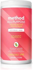 img 4 attached to 🍊 Method All-Purpose Cleaning Wipes with Pink Grapefruit Scent - 70 Count