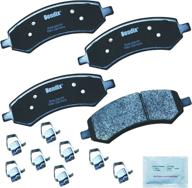 🔵 bendix premium copper free cfm1084 semi-metallic brake pad with installation hardware front - superb performance and reliability логотип