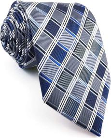 img 1 attached to 👔 Level up your style with SHLAX WING's Check Extra Necktie for Men's Accessories