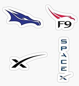 img 1 attached to 🚀 SpaceX Logo Bundle Sticker for Auto, Wall, Laptop, Cell, Truck - High-Quality Sticker Graphic for Windows, Cars, Trucks