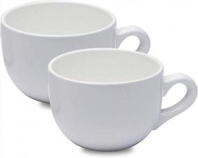 img 4 attached to Set Of 2 Serami 22Oz White Ceramic Soup/Cappuccino Bowls With Thick Walls - Perfect For Big Servings