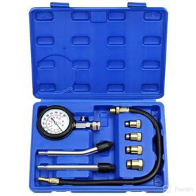 img 4 attached to 🔧 JoyFans Compression Tester Automotive Tool: 0-300 PSI Pressure Test Kit for Petrol Gas Engine Cars, Motorcycles, Trucks, SUVs - M10 M12 M14 M18 Gauge Adapter Included! (Blue)