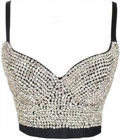 img 4 attached to She'SModa Diamond Bralette: The Perfect Clubbing And Party Cropped Top Vest For Women