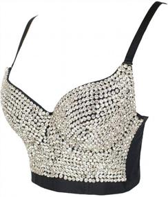 img 3 attached to She'SModa Diamond Bralette: The Perfect Clubbing And Party Cropped Top Vest For Women