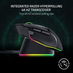img 2 attached to Razer Mouse Dock Pro With Wireless Charging Puck: Magnetic Wireless Charging - Integrated HyperPolling 4K Hz Transceiver - Anti-Slip Base - Chroma RGB Lighting - Classic Black