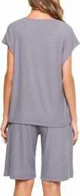 img 2 attached to Annenmy Sleep T-Shirt Top And Shorts Pajama Set For Women