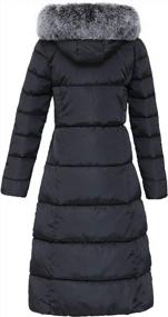 img 3 attached to Chouyatou Women'S Winter Windproof Padded Long Down Alternative Coat Faux Fur Hood