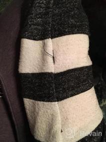 img 5 attached to Женская полосатая рубашка с длинным рукавом и V-образным вырезом Пуловер с цветными блоками Туника Топ