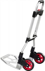 img 3 attached to Portable Steel Hand Truck Dolly With Telescoping Handle And 180Lb Capacity For Easy Transportation