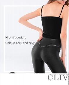 img 3 attached to Women'S Faux Leather Leggings: Stretchy, High Waisted & Tummy Control!